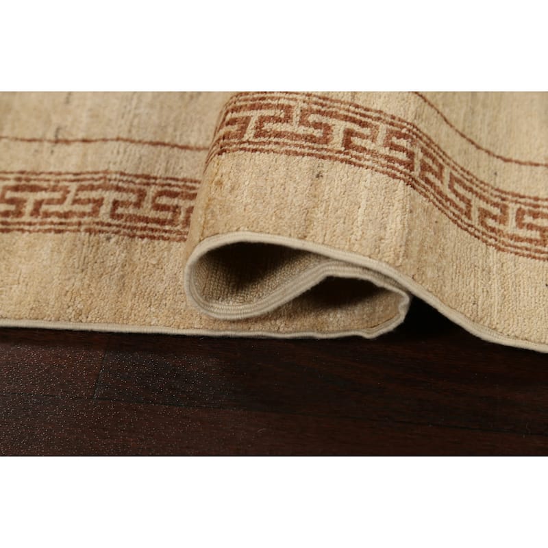 Bordered Gabbeh Kashkoli Oriental Wool Runner Rug Hand-knotted Carpet - 2'8" x 9'2"