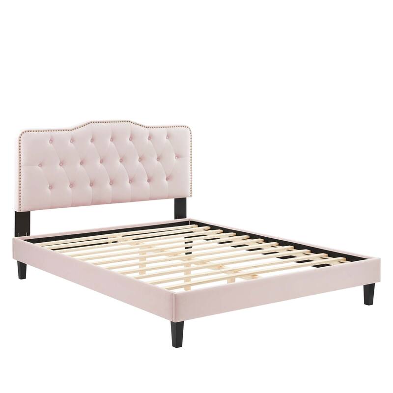 Amber Performance Velvet Twin Platform Bed