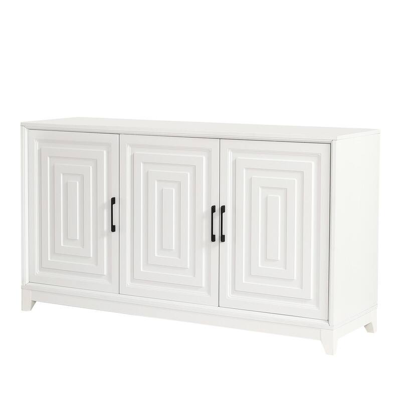 TV Stand for TVs up to 65 Inches, Modern Entertainment Center Media Console Cabinet with 2 Spacious Storage Space