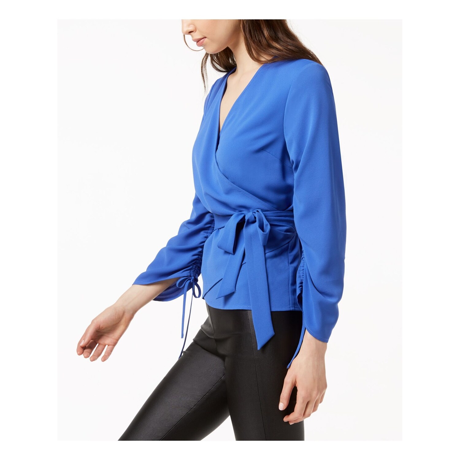 women's long sleeve wrap top