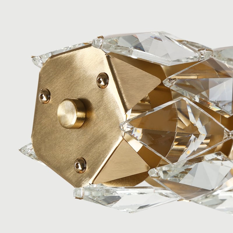 Modern LED Gold Chandeliers Linear Island Lights for Kitchen Island - W 35.8" x H 4.3" x D 4.3"