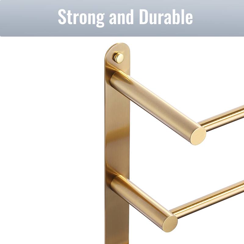 WOWOW 3-Tier Wall Mounted Towel Rack in Brushed Nickel