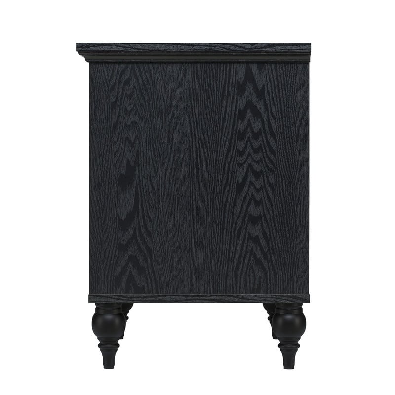 Newcomb Black 2 Drawer Nightstand