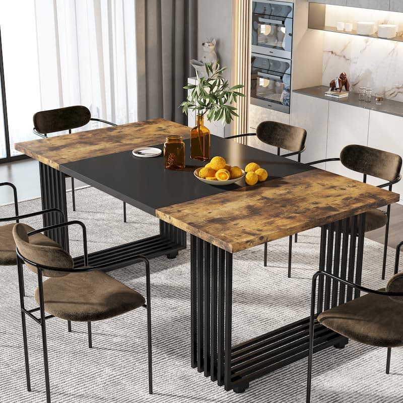 Modern Dining Table for 68 People, 70.8 Inches White Kitchen Table
