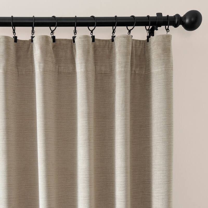 Exclusive Fabrics Ravello Burnout Velvet Curtains (1 Panel) Room Darkening Curtains For Bedroom & Living Room Curtains