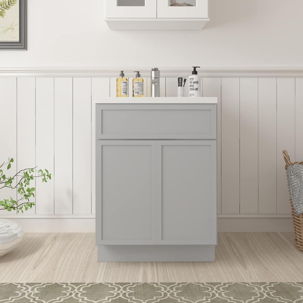Vanity Art 24" Freestanding Single Base Storage Cabinet with Soft Close Doors
