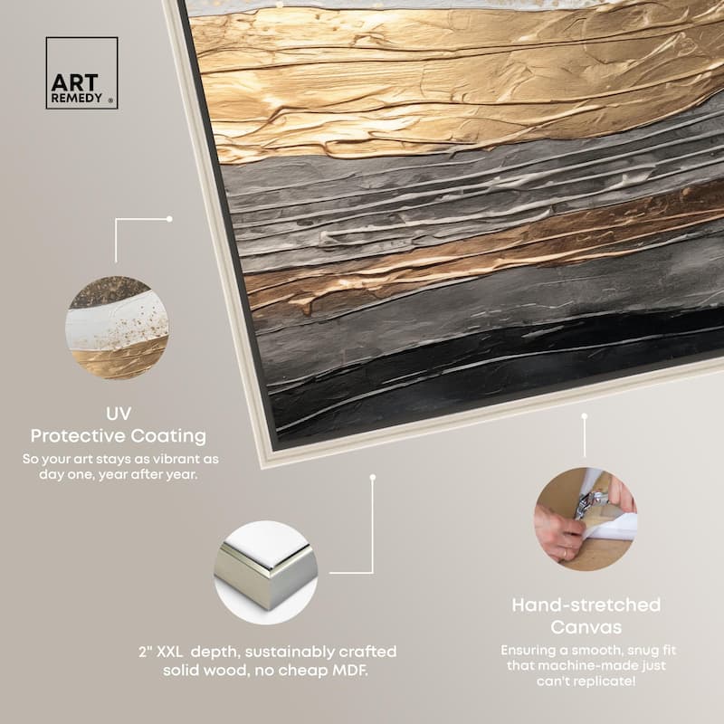 Moonlit Gold III Canvas by Art Remedy