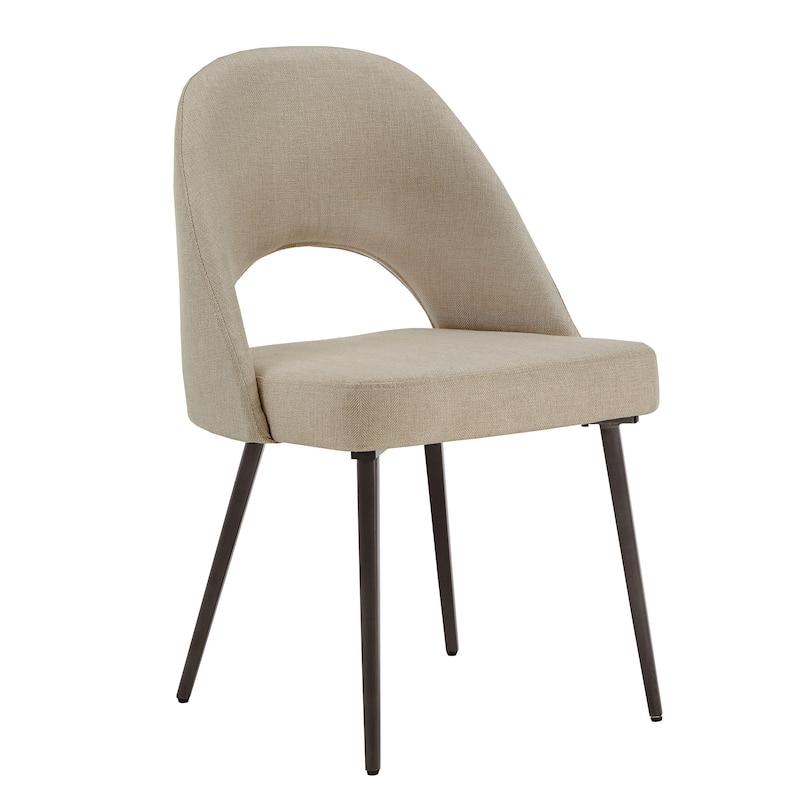 Presley Wood Finish Dining Table with Upholstered Chairs Set by iNSPIRE Q Modern