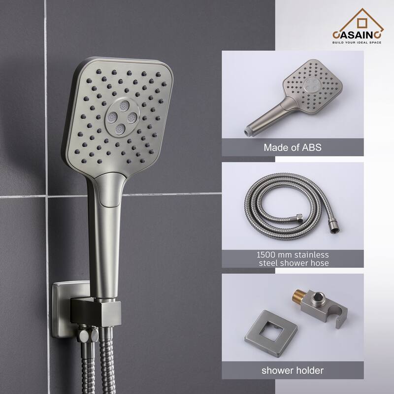 Wall-mounted rain shower faucet with pressure balanced valve