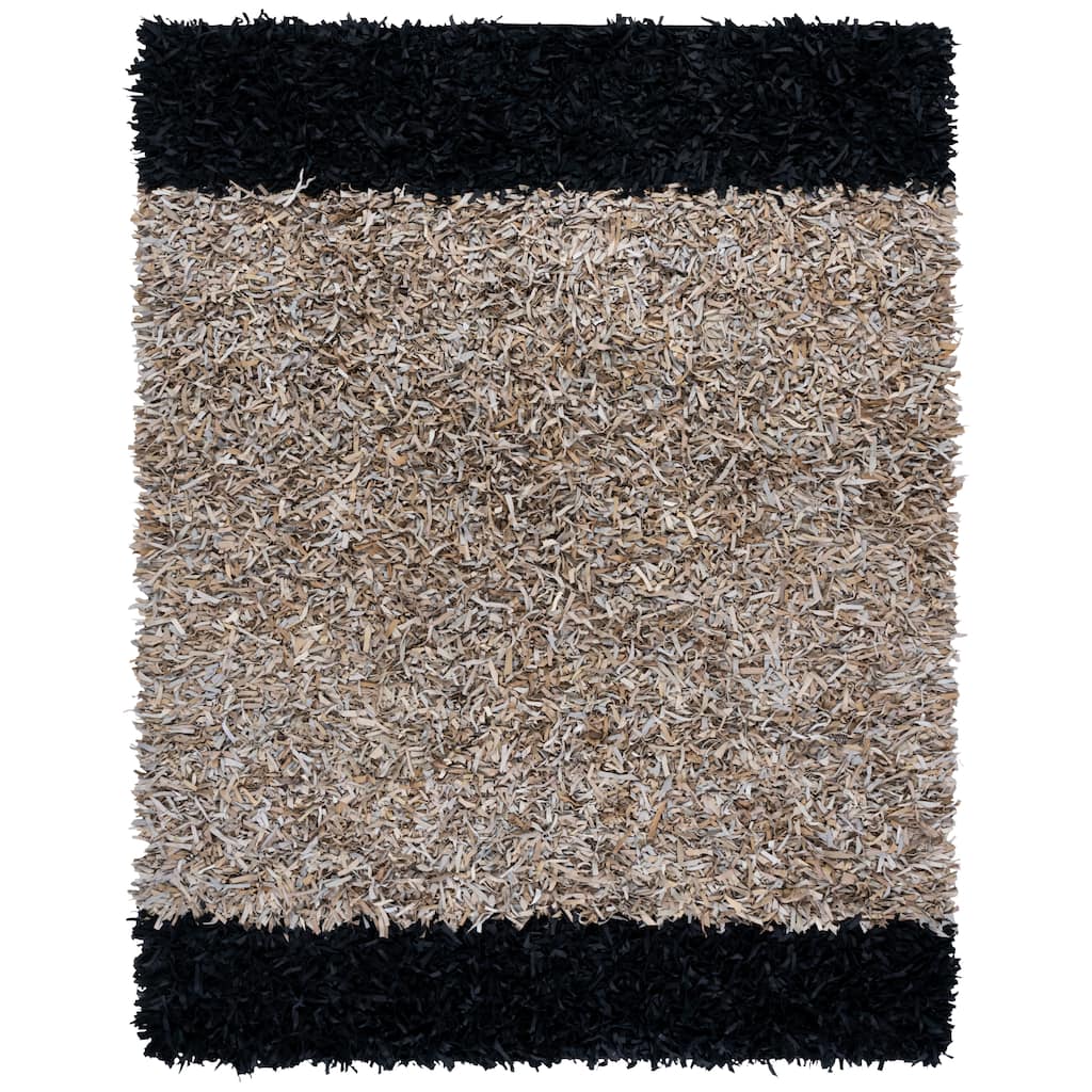 SAFAVIEH Handmade Leather Shag Palmyre Decorative Rug