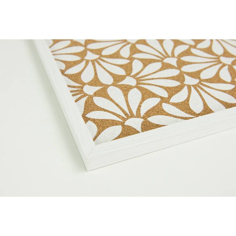 WallPops Abstract Floral White Printed Corkboard