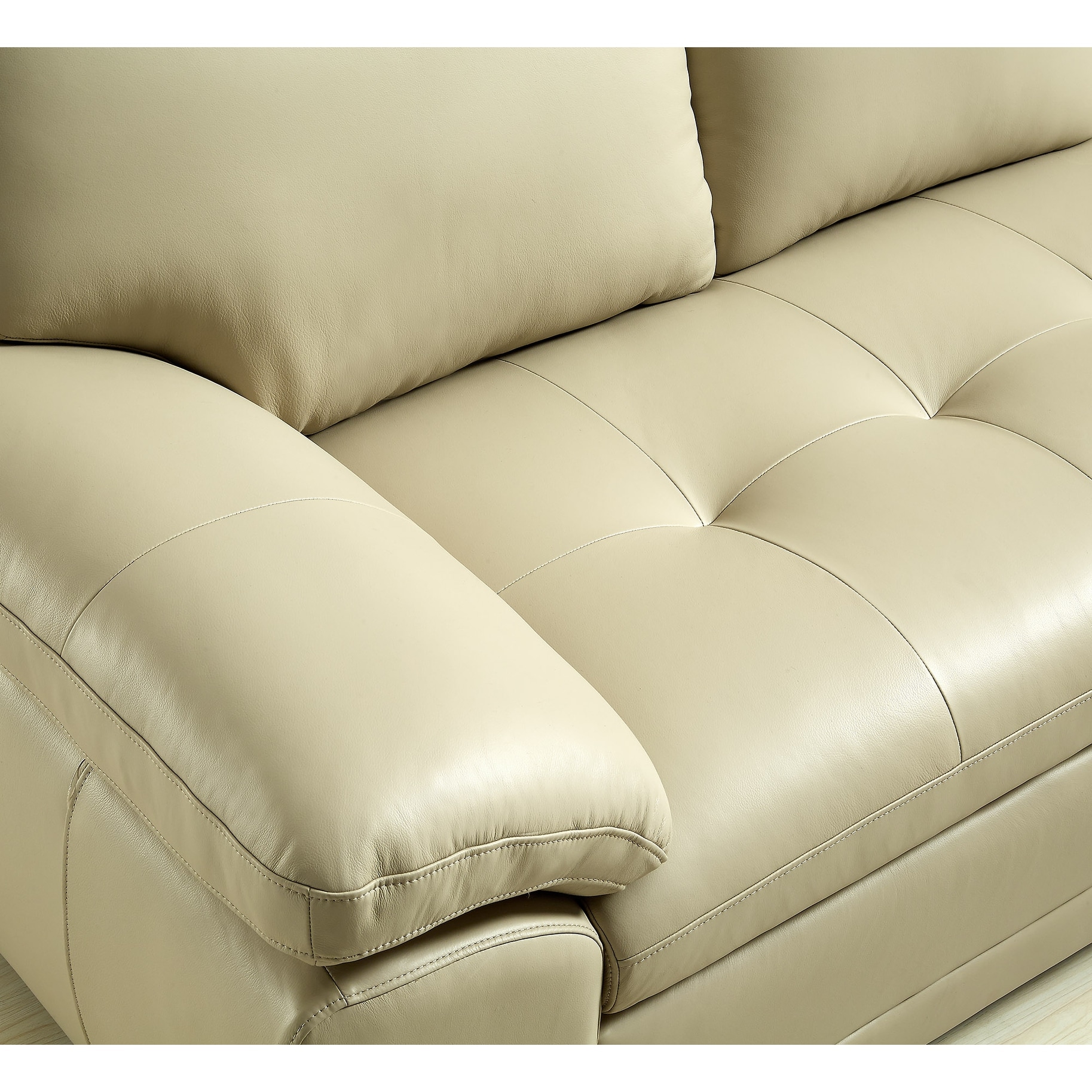 Abbyson Devonshire 78 Inch Top Grain Leather Tufted Sectional Bed Bath Beyond 6626645