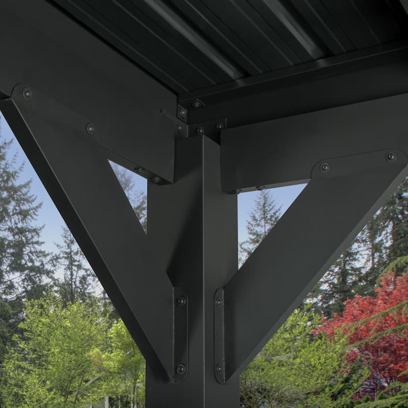 Backyard Discovery Stonebridge 20x9.5' Galvanized Steel Outdoor Gazebo