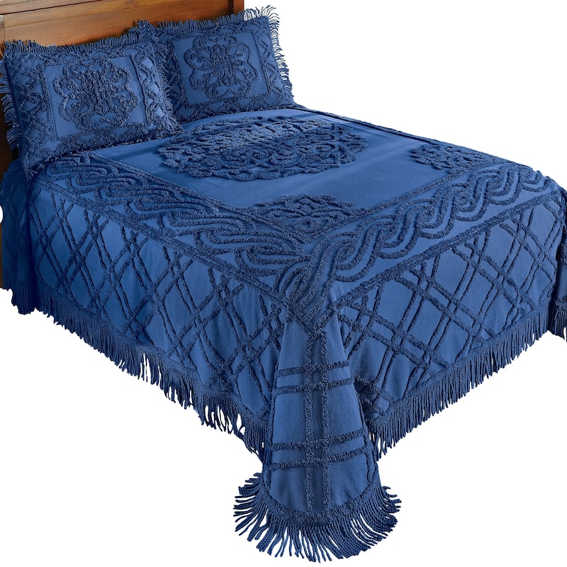 Elegant Chenille Fringe Bedspread