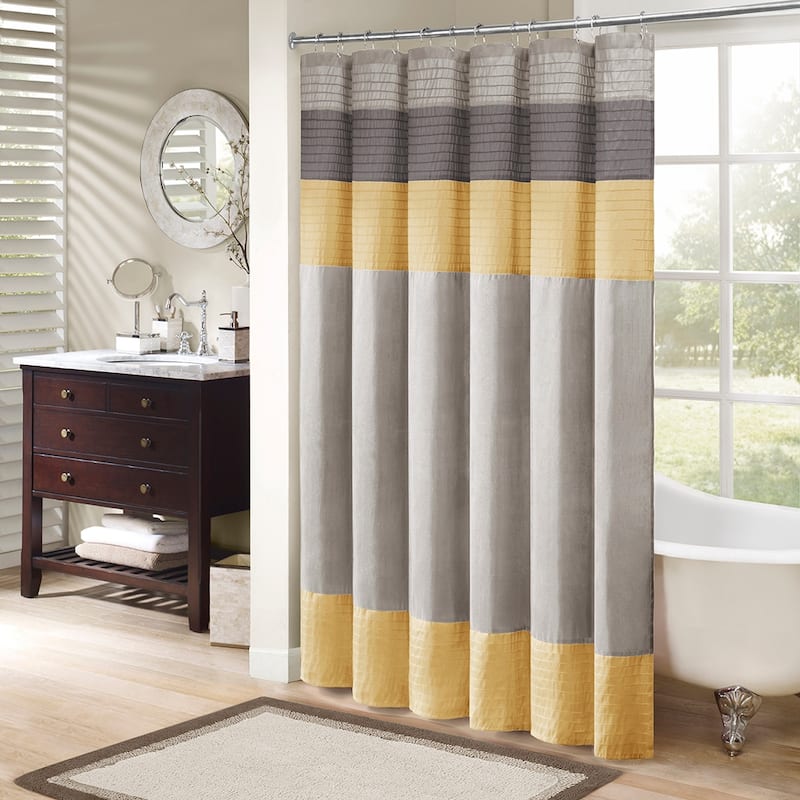 Faux Silk Classic Shower Curtain - Yellow
