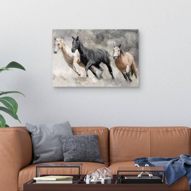 Sunday Run Crop by Studio Arts Canvas Art Print