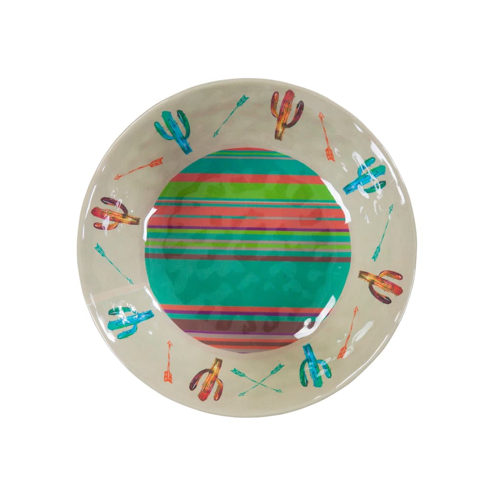 HiEnd Accents Cactus Design Melamine Bowl, 4 PC