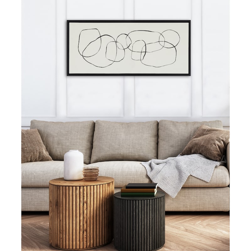 Kate and Laurel Sylvie Circles Canvas by Teju Reval of SnazzyHues