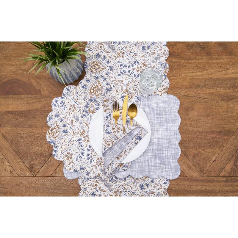 Selma Round Quilted Placemat Set 6
