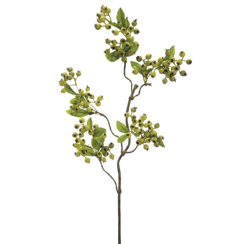 22" Green Berry Artificial Decorative Spray