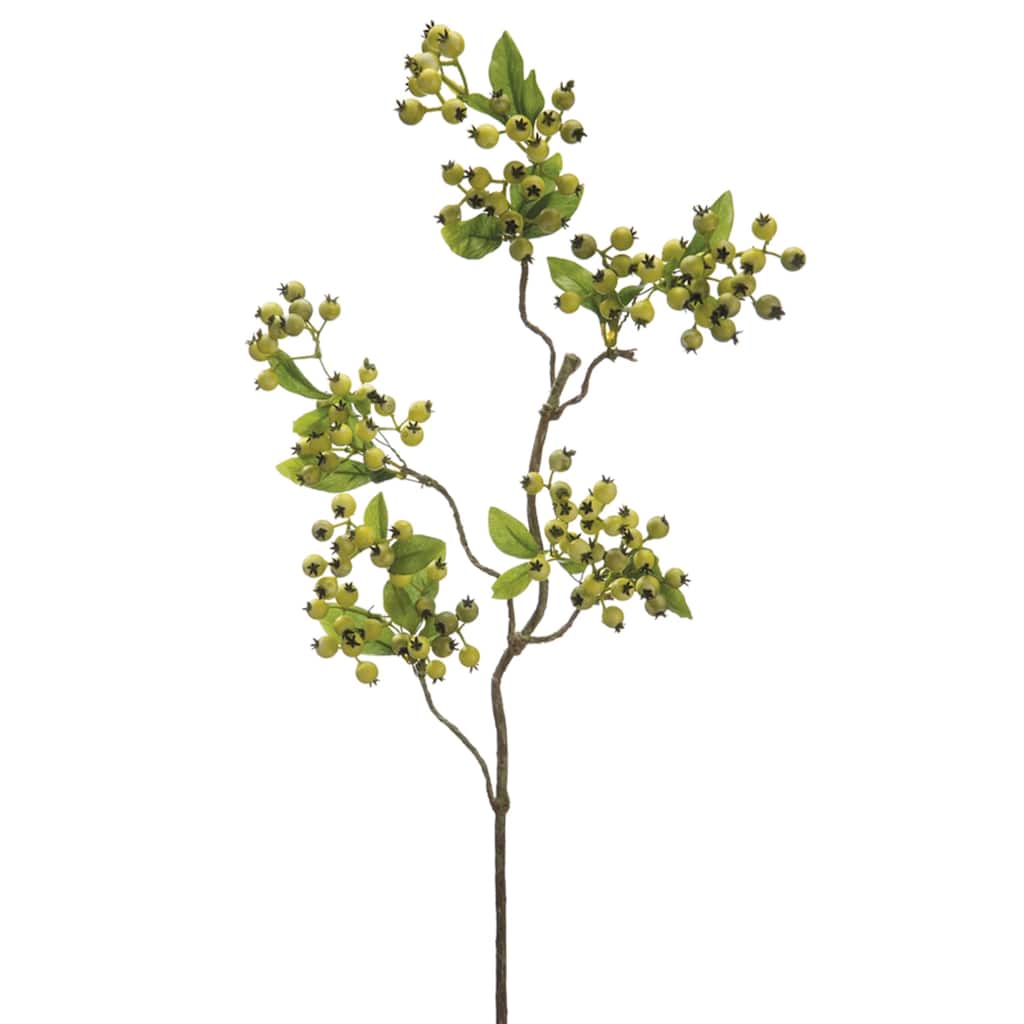 22" Green Berry Artificial Decorative Spray