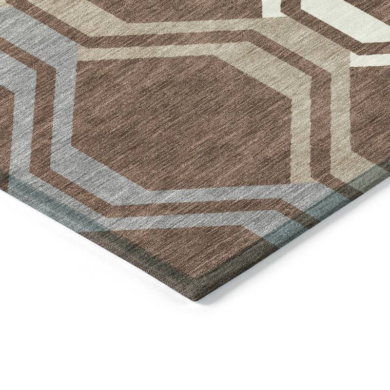Machine Washable Indoor/ Outdoor Contemporary Dimensions Chantille Rug