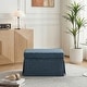 preview thumbnail 81 of 152, Rectangle Chenille Upholstered Storage Ottoman