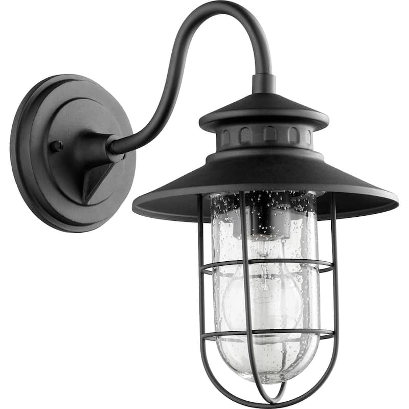 Quorum International Moriarty Single Light 12-1/2" Tall Outdoor Wall - Noir