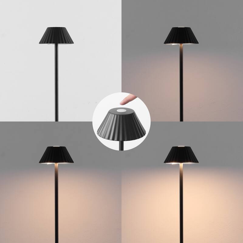 Mallory 44" Cordless LED Floor Lamp, Brown - Dimmable, Indoor/Outdoor
