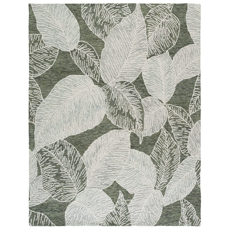 SAFAVIEH Handmade Jardin Mridula Wool Rug - 8' x 10' - Green/Ivory