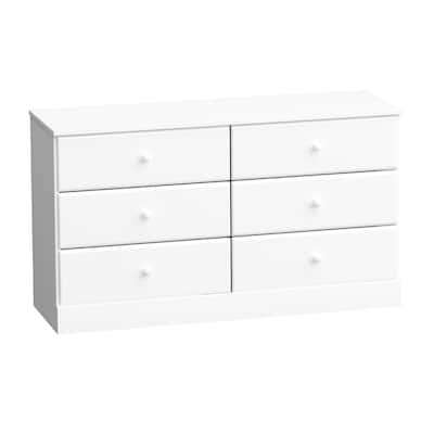 Prepac Astrid 6 Drawer Double Dresser for Bedroom, Wide Chest of Drawers, Bedroom Furniture, Traditional Furniture