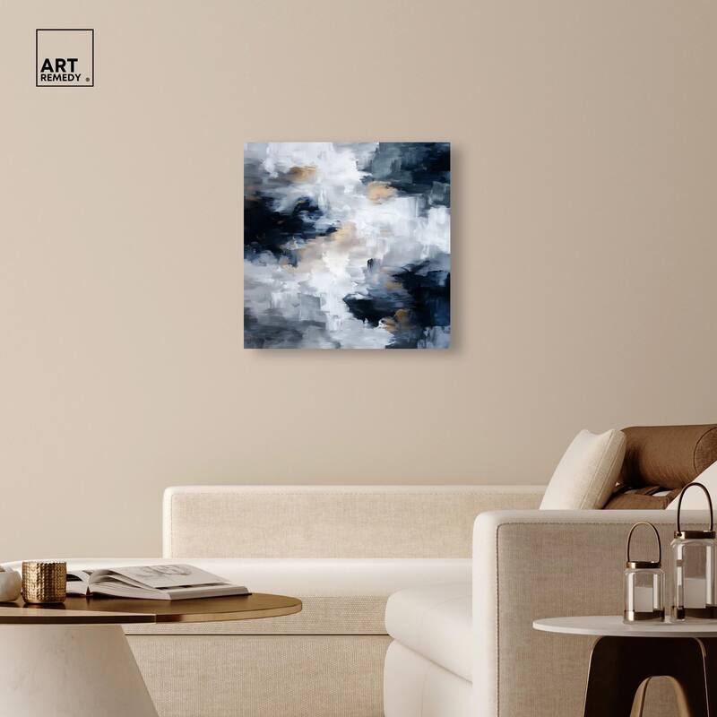 Midnight and Ivory II Canvas by Art Remedy, Gallery Wrapped