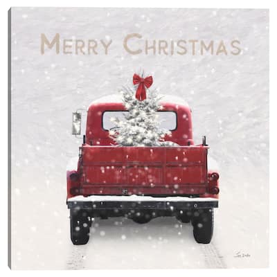 Merry Christmas Truck by Lori Deiter Canvas Art Print