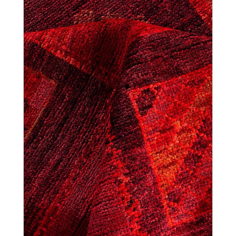 Vibrance One-of-a-Kind Hand-Knotted Area Rug - Red, 9' 2" x 11' 9" - 9' 2" x 11' 9"