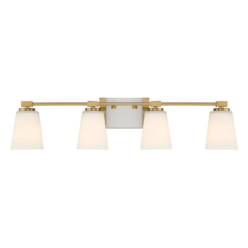 Savoy House 8-6901-4 Darby 4 Light 34" Wide Vanity Light - Warm Brass