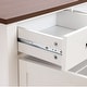 preview thumbnail 12 of 13, White Wood 2-Drawer 2-Door Sideboard Storage Cabinet - 32.83" H x 35.81" W x 15.75" D