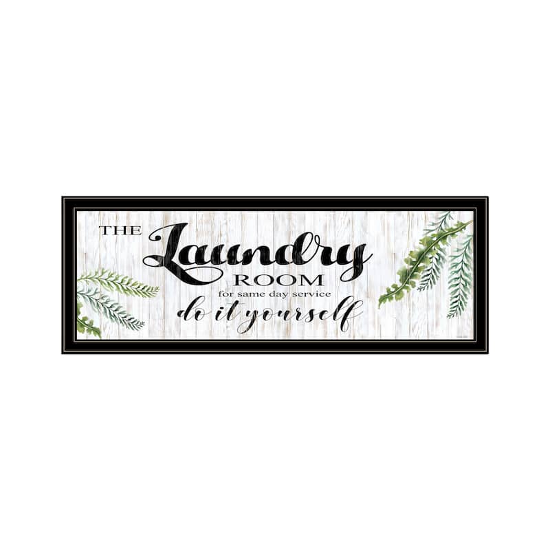 TrendyDecor4U Contemporary "The Laundry Room" Framed Print Wall Art - Multi
