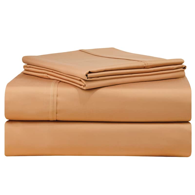 Pointehaven 500 Thread Count Long Staple Cotton Extra Deep Pocket Bed Sheet Set - King - Expresso