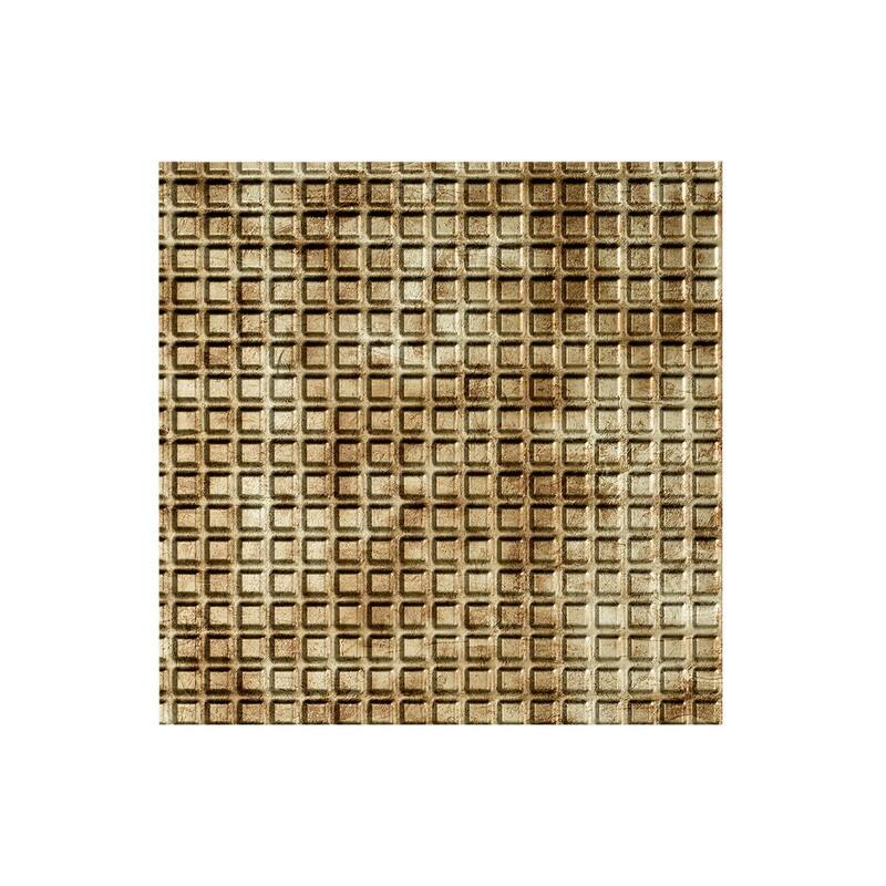 FASÄDE Square Decorative Vinyl 2ft x 2ft Lay in Ceiling Panel in Bermuda Bronze (5 Pack) - 12in x 12in Sample - Bermuda Bronze