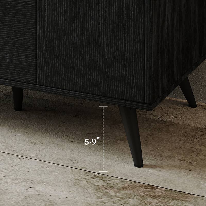 36" Modern Freestanding Bathroom Vanity with Sintered Stone Top, Ceramic Sink & Smart Storage