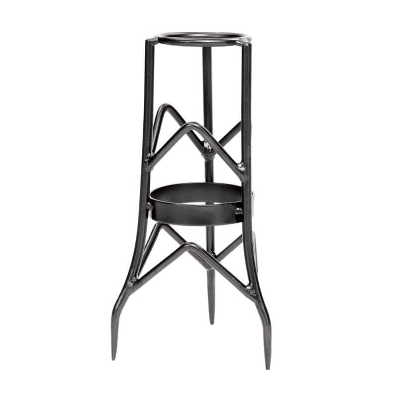 Achla Designs Toad Stool Gazing Globe Ball Stand, Small, 12.5 Inch Tall, Graphite Powder Coat Finish