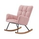 preview thumbnail 11 of 24, Rocking Chair Nursery Glider Chair High Back Rocking Armchair Upholstered Lounge Chair