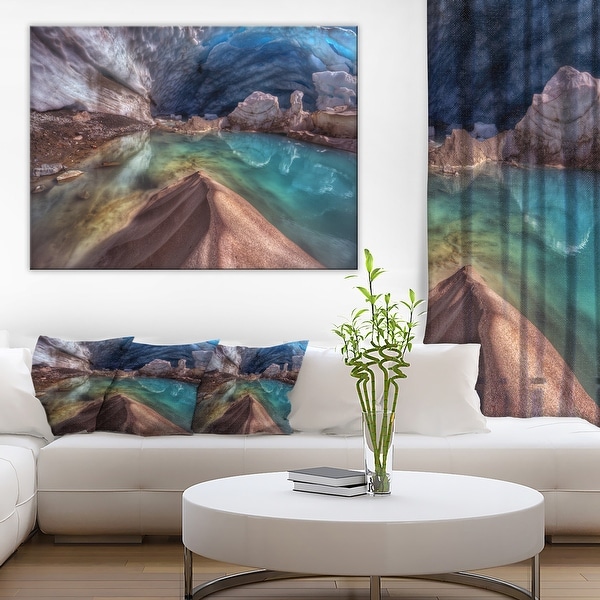 Designart 'Colorful Glacier Cave' Extra Large Landscape Art Canvas. Opens flyout.