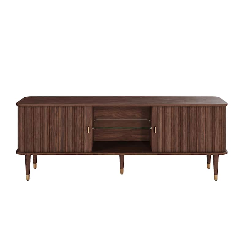 Studio London Murray Mid-Century Modern Walnut Cabinet TV Stand