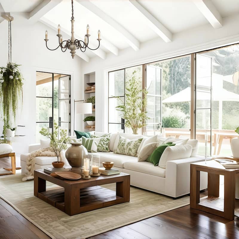 Farmhouse 6-Light Wood Chandelier French Country Classic Light for Dining Room