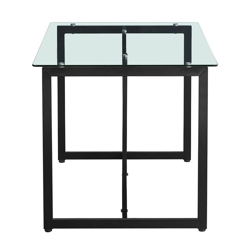 Homy Casa 55'' W Rectangular Transparency Dining Table