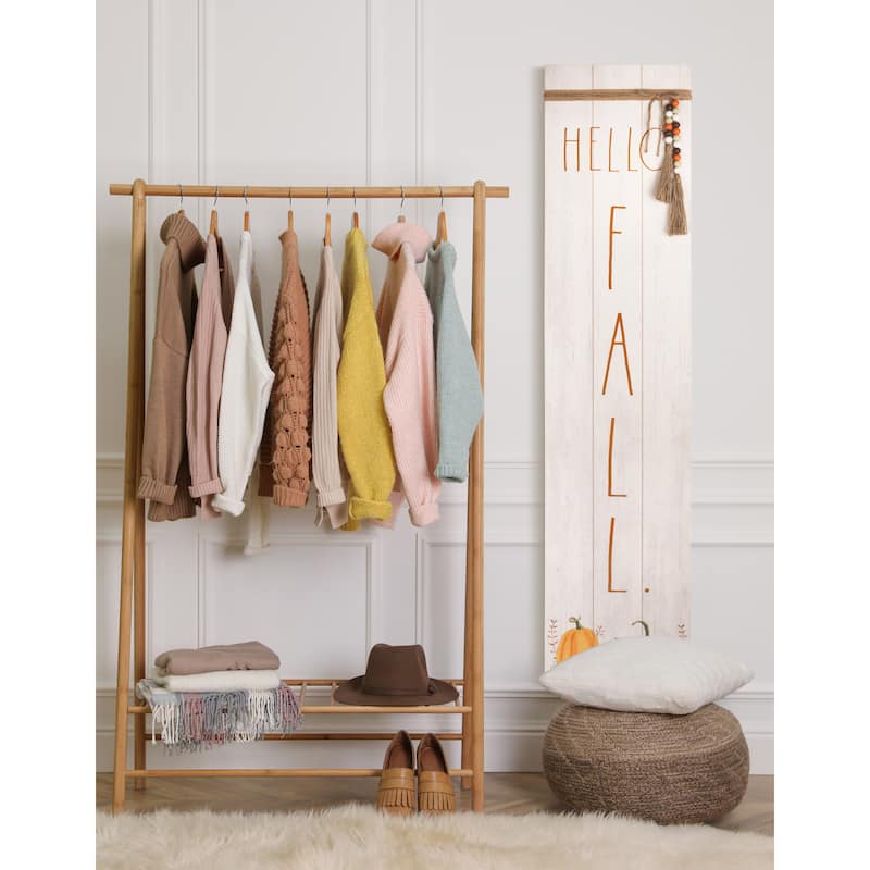 Rae Dunn Wooden Porch Leaner Door Sign - FALL THEMES - HELLO FALL