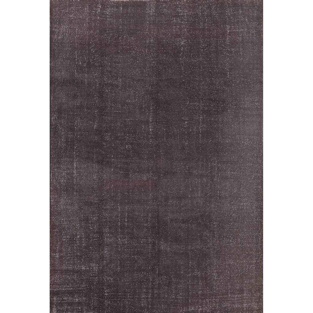 Distressed Over-Dyed Anatolian Turkish Vintage Handmade Wool Carpet - 9'2" x 12'2"