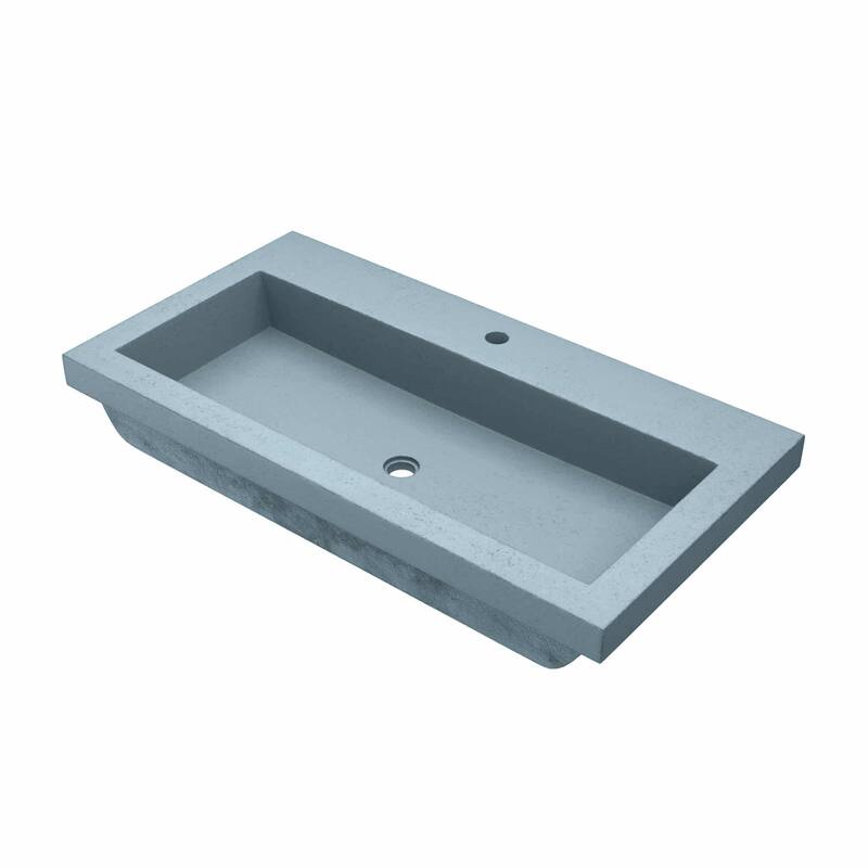 36" NativeStone Trough Drop-in Rectangular Bathroom Sink - 36" x 19" x 5"