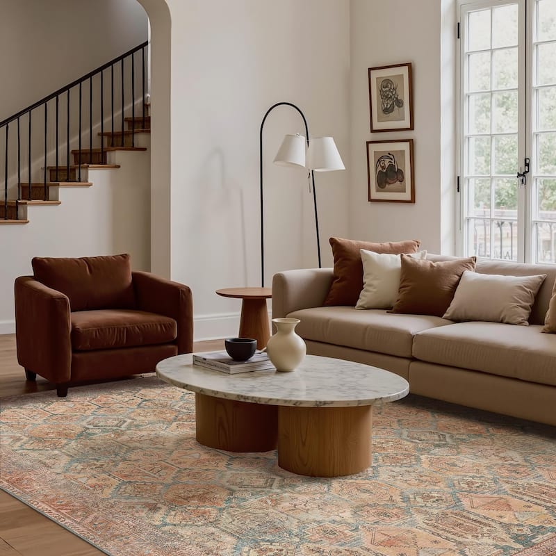 Mcow EverEase Collection Low Pile Machine Washable Non-Slip Area Rug